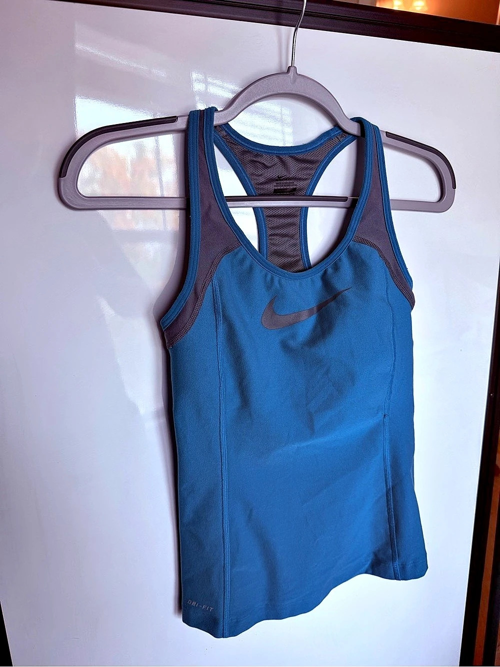 Nike Dri-FIT Racerback Tank in Blue Size Small